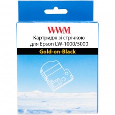 Картридж Epson SC36KZ, Gold-on-Black, LW-1000/5000, 36 мм / 8 м, WWM (WWM-SC36KZ)