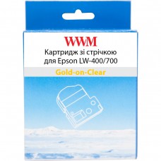 Картридж Epson ST18Z, Gold-on-Clear, LW-400/700, 18 мм / 8 м, WWM (WWM-ST18Z)