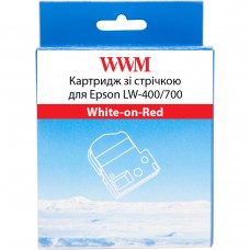 Картридж Epson SD18R, White-on-Red, LW-400/700, 18 мм / 8 м, WWM (WWM-SD18R)