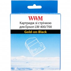 Картридж Epson SC9KZ, Gold-on-Black, LW-400/700, 9 мм / 8 м, WWM (WWM-SC9KZ)