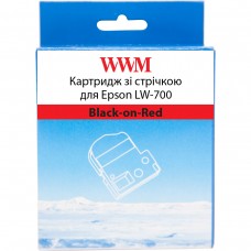 Картридж Epson SC24R, Black-on-Red, LW-700, 24 мм / 8 м, WWM (WWM-SC24R)