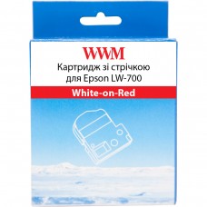 Картридж Epson SD24R, White-on-Red, LW-700, 24 мм / 8 м, WWM (WWM-SD24R)