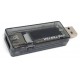 Тестер для USB Dynamode KWS-V21, Black показує напругу (3-20V) і силу струму (0-3A)
