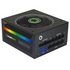 Блок живлення 850 Вт, GameMax RGB850 Rainbow, Black, модульный
