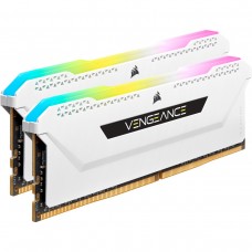 Пам'ять 16Gb x 2 (32Gb Kit) DDR4, 3200 MHz, Corsair Vengeance RGB Pro SL, White (CMH32GX4M2E3200C16W)