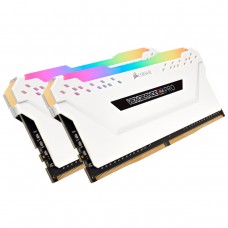 Пам'ять 8Gb x 2 (16Gb Kit) DDR4, 3600 MHz, Corsair Vengeance RGB Pro, White (CMW16GX4M2D3600C18W)