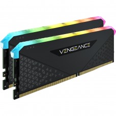 Пам'ять 32Gb x 2 (64Gb Kit) DDR4, 3600 MHz, Corsair Vengeance RGB RS, Black (CMG64GX4M2D3600C18)