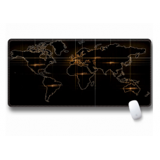 Коврик прорезиненый Карта мира, с боковой прошивкой, Black, 300x700x3mm (SJDT-24)