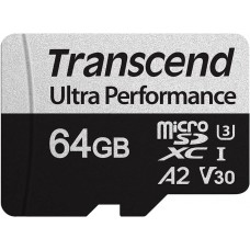 Карта пам'яті microSDXC, 64Gb, Transcend 340S, SD адаптер (TS64GUSD340S)