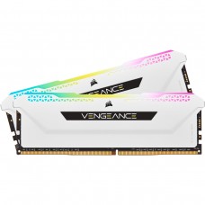 Память 16Gb x 2 (32Gb Kit) DDR4, 3600 MHz, Corsair Vengeance RGB Pro SL, White (CMH32GX4M2D3600C18W)
