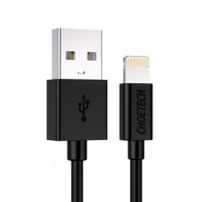 Кабель USB - Lightning 1.2 м Choetech IP0026-BK Black, премиум, 2.1 А