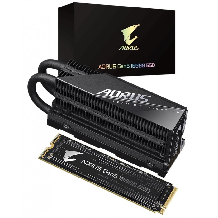 Твердотільний накопичувач M.2 2Tb, Gigabyte AORUS Gen5 10000, PCI-E 5.0 4x (AG510K2TB)