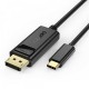 Кабель USB Type-C - DisplayPort 1.8 м Choetech XCP-1801BK Black, 4K 60 Гц