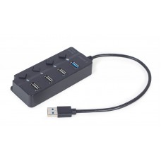 Концентратор USB 3.1 USB Gembird UHB-U3P1U2P3P-01, Black, 4 порти 1xUSB3.1 + 3xUSB2.0