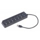 Концентратор USB 3.0 Gembird UHB-U3P1U2P6P-01, Black, 7 портов, 1xUSB3.1 + 6xUSB2.0, с выключателями