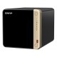 Сетевое хранилище QNAP TS-464-4G, Black/Gold