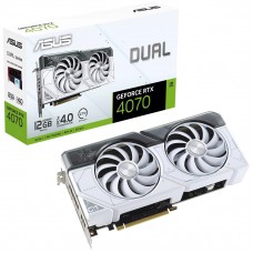 Видеокарта GeForce RTX 4070, Asus, DUAL (White Edition), 12Gb GDDR6X (DUAL-RTX4070-12G-WHITE)