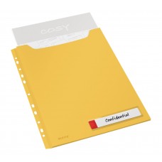 Файл для документов, А4, 200 мкм, матовый, 3 шт, желтый, до 150 л, Leitz Cosy (4668-00-19)