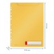 Файл для документів А4, 200 мкм, матовий, 3 шт, жовтий, до 150 арк, Leitz Cosy (4668-00-19)