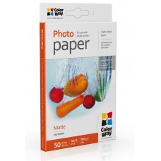 Фотобумага ColorWay, матовая, A6 (10x15), 190 г/м², 50 л (PM1900504R)