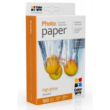 Фотопапір ColorWay, глянсовий, A6 (10х15), 230 г/м², 100 арк (PG2301004R)