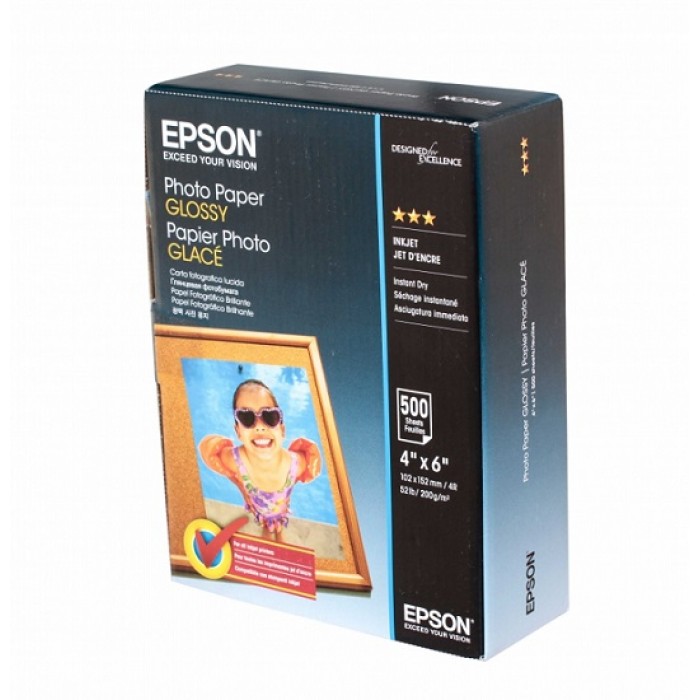 Фотопапір Epson, глянсовий, A6 (10x15), 200 г/м², 500 арк (C13S042549)