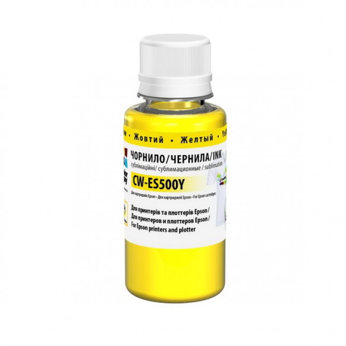 Чорнило сублімаційне ColorWay Epson, Yellow, 100 мл (CW-ES500Y01)
