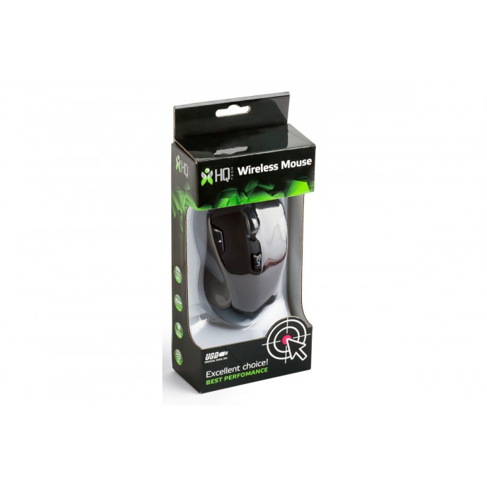 Миша HQ-Tech HQ-WMW725 Black, USB Nano, Optical 1600DPI, Box