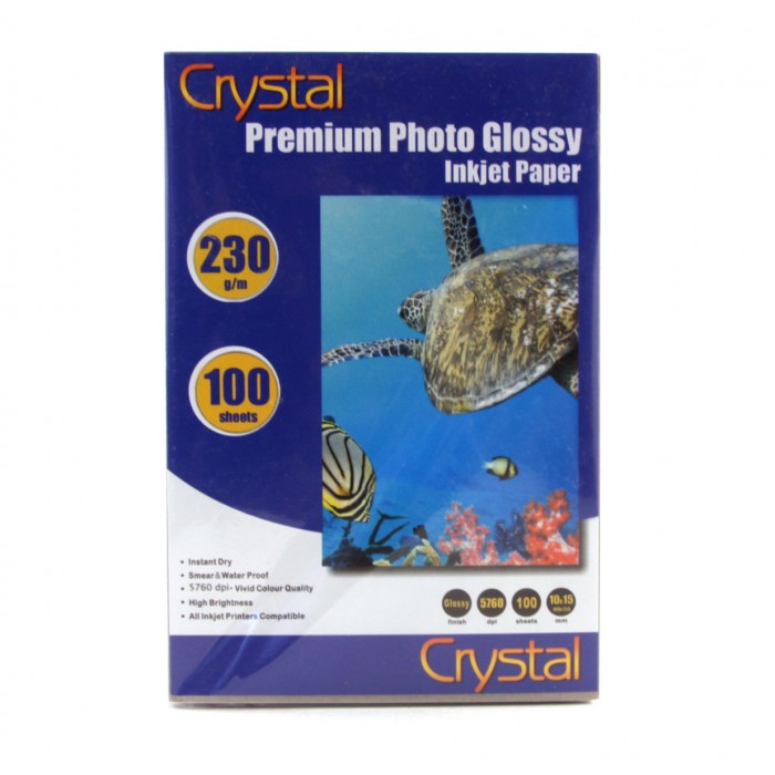 Фотопапір Crystal, глянсовий, A6 (10x15), 230 г/м², 100 арк (GL-R6-230-100)
