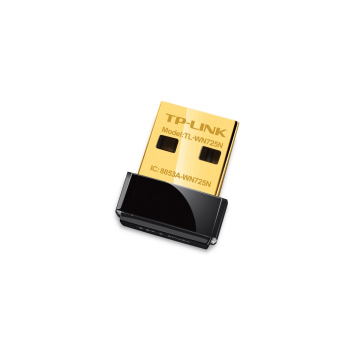 Мережевий адаптер USB TP-LINK TL-WN725N, Black, до 150 Мбит/с, 802.11n, USB 2.0, ультракомпактний