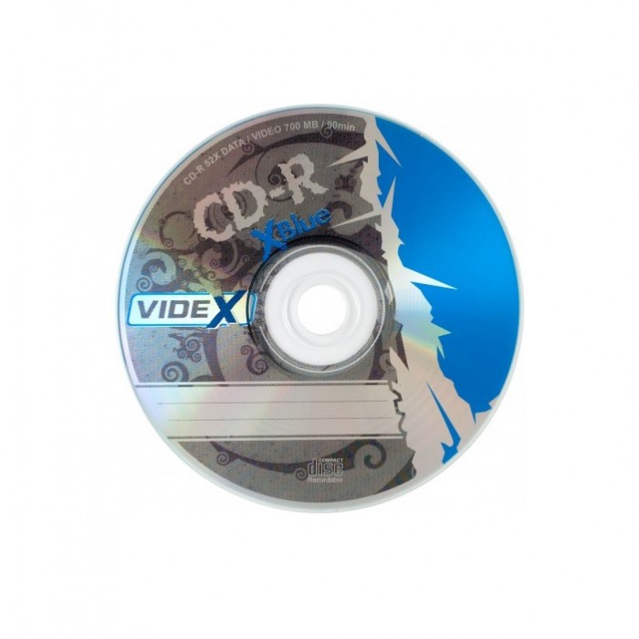 Диск CD-R 10 Videx X-Blue, 700Mb, 52x, Bulk Box