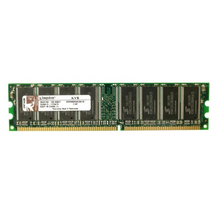 Память 1Gb DDR, 400 MHz (PC3200), Kingston, CL3 (KVR400X64C3A/1G)