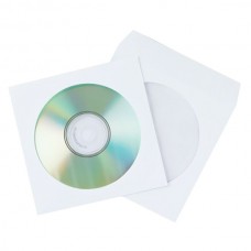 Конверт для 1 CD/DVD, бумажный, с окошком, 100 шт
