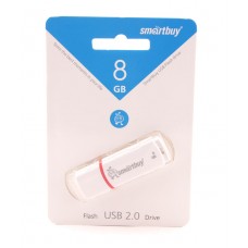 USB Flash Drive 8Gb Smartbuy Crown White / SB8GBCRW-W