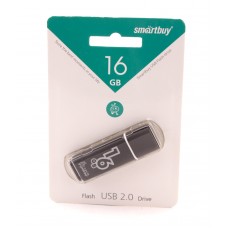 USB Flash Drive 16Gb Smartbuy Glossy series Black / SB16GBGS-K