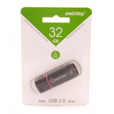 USB Flash Drive 32Gb Smartbuy Crown Black / SB32GBCRW-K