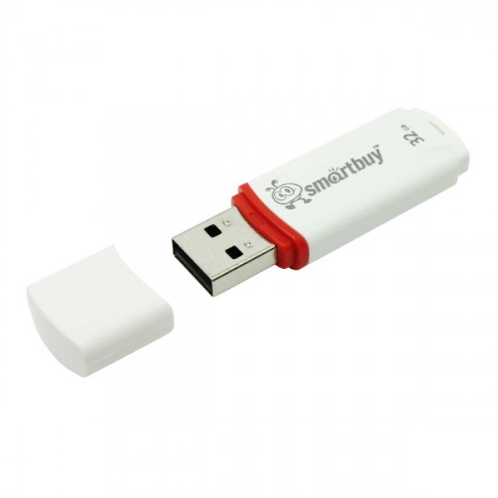 USB Flash Drive 32Gb Smartbuy Crown White / SB32GBCRW-W
