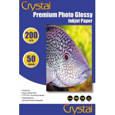 Фотопапір Crystal, глянсовий, A4, 200 г/м², 50 арк (GL-A4-200-50)