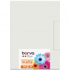 Фотобумага Barva, матовая, двухсторонняя, A3, 190 г/м², 50 л, серия 