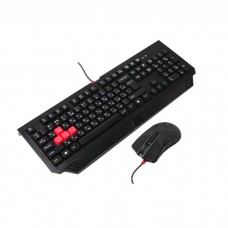 Комплект Bloody B1500, клавіатура+миша, Black, USB