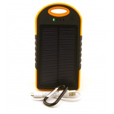 Универсальная мобильная батарея 12000 mAh, Power Bank, Black/Orange, Solar (3360)