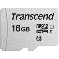 Карта памяти microSDHC, 16Gb, Class10 UHS-I, Transcend, без адаптера (TS16GUSD300S)