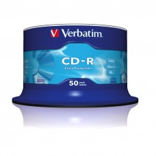 Диск CD-R 50 Verbatim, 700Mb, 52x, Extra Protection, Cake Box (43351)