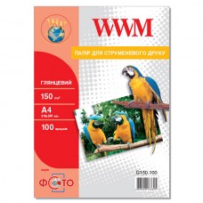 Фотобумага WWM, глянцевая, A4, 150 г/м², 100 л (G150.100)