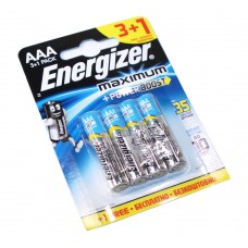 Батарейка AAA (LR03), щелочная, Energizer Plus, 4 шт, 1.5V, Blister Box