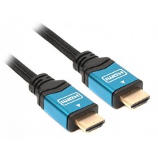 Кабель HDMI - HDMI 3 м Viewcon Black/Blue, V1.4, позолочені конектори (VC-HDMI-509-3m)