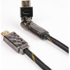 Кабель HDMI - HDMI 3 м Viewcon Black, V1.4, поворотний конектор (VD 516-3М)