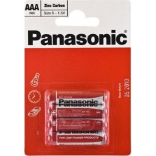 Батарейка AAA (R03), солевая, Panasonic Red Zinc, 4 шт, 1.5V, Blister (R03RZ/4BP)