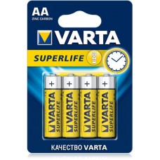 Батарейка AA (R6), солевая, Varta SuperLife, 4 шт, 1.5V, Blister (2006)