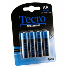 Батарейка AA (LR6), лужна, Tecro, 4 шт, 1.5V, Blister (LR6-4B(EE))